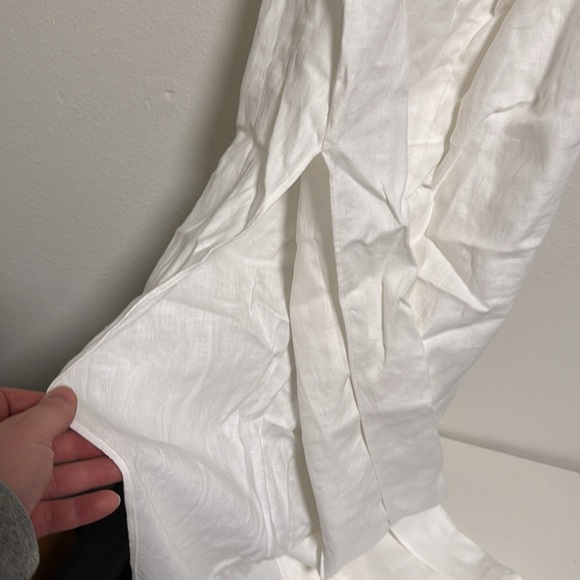 Rumer the Label Avalon Ring Maxi Linen Dress in White - Picture 9 of 10